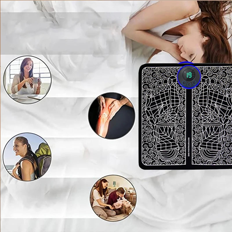 Electric Foot Massager Pad Muscle Massage Relaxation Trainer For Massage Fitness Outdoor Sport Home Family Relax luvshop24