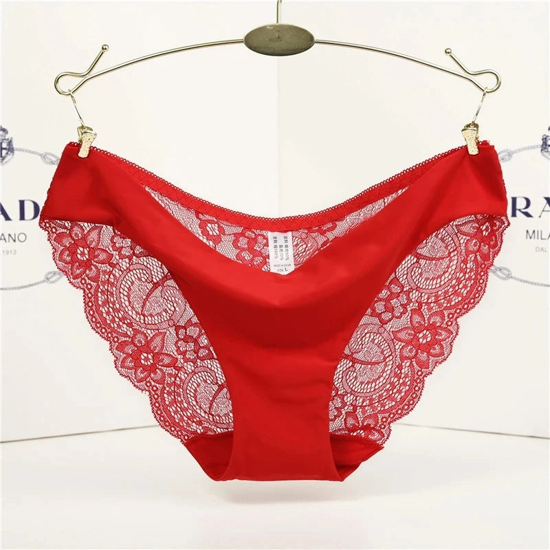 Lace Women's Panties Sexy Female Underwear Seamless Ladies Briefs Low-rise Lingerie Soild Panty Girls Briefs Tangas Slip Femme luvshop24