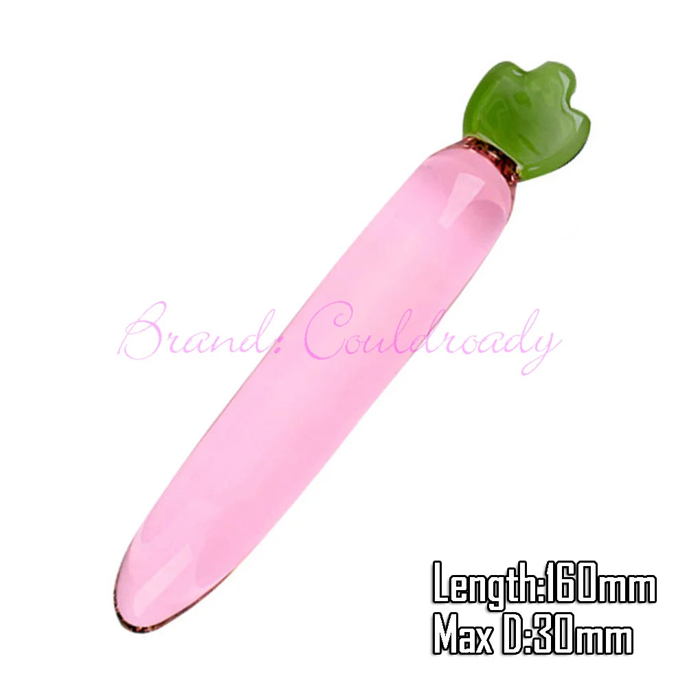 Pyrex Glass Dildo 195x33mm Fake Penis Crystal Anal Beads Butt Plug Prostate Massager G Spot Female Masturbation Toys luvshop24