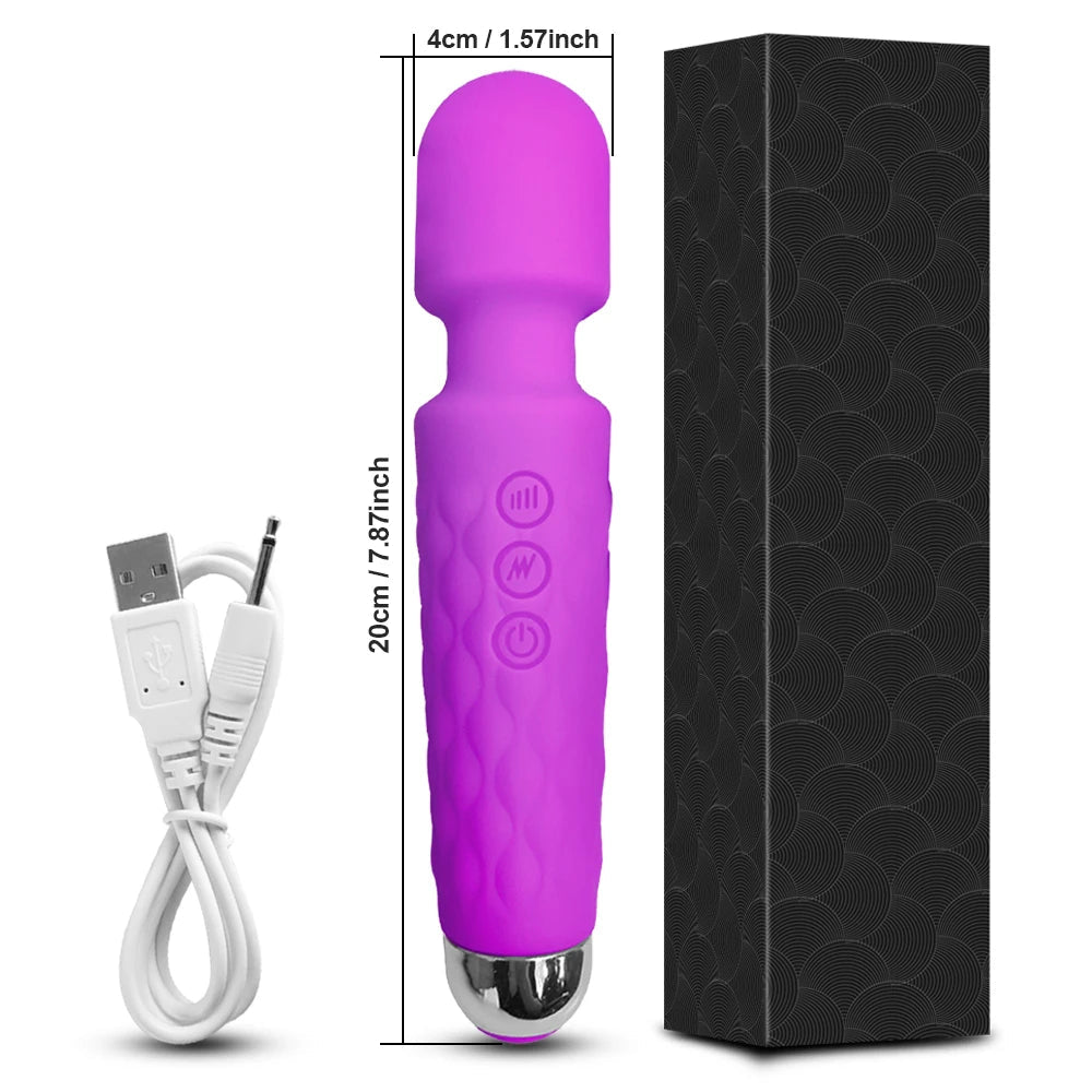 G spot Clitoris Stimulator Vibrator Adult Supplies for Women Powerful 20 Modes Clit Massager Female AV Magic-Wand Erotic Toys luvshop24