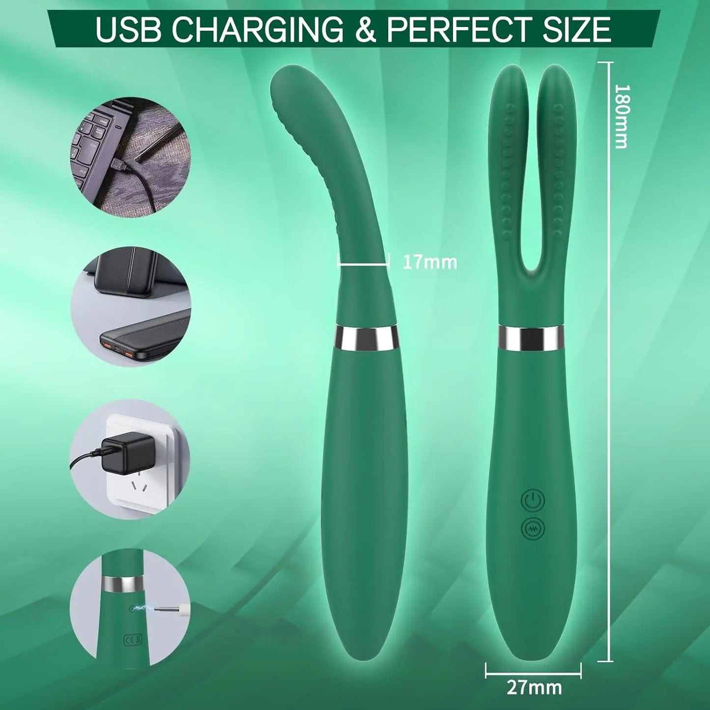 Sex Toys Clitoral Vibrator Dildo with Rabbits Ears, Women Vibrator G Spot Vibrator with 9 Vibration Modes, Clit Stimulator Adult luvshop24