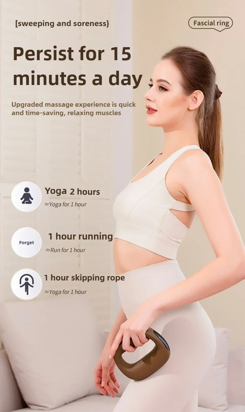 Vibration Fascia Massage Ring Portable Mini Shaking Machine for Shoulder Neck Back Pain Relief Yoga Massager luvshop24