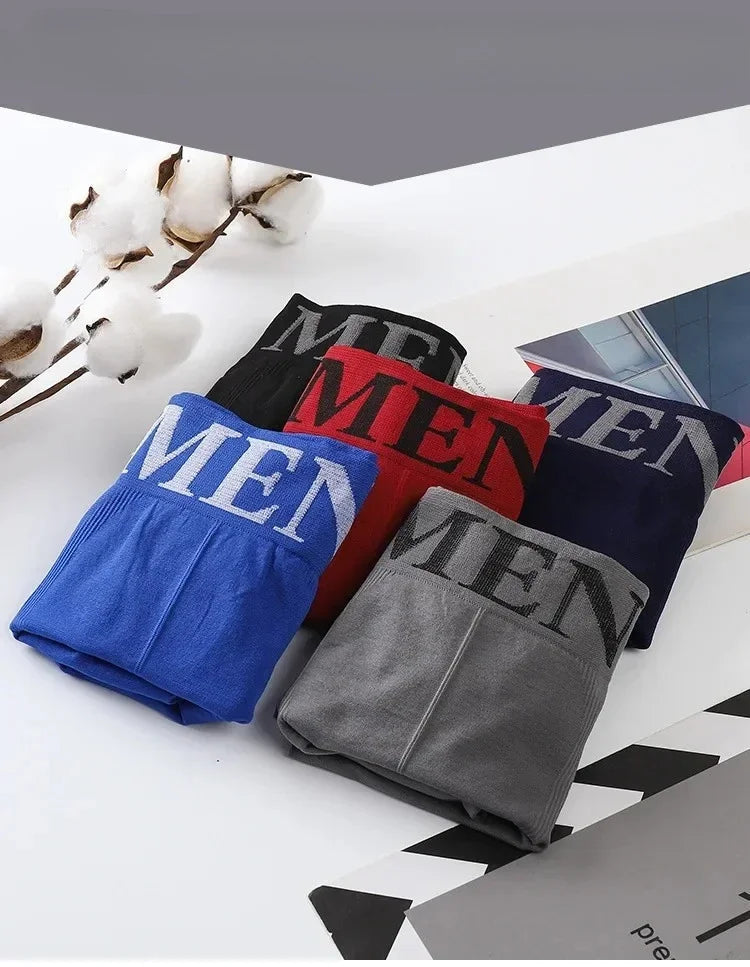 3 Pcs Men's Panties Underwear Boxers Breathable Man Boxer Solid Underpants Comfortable Male Brand Shorts Black Blue Underwear luvshop24