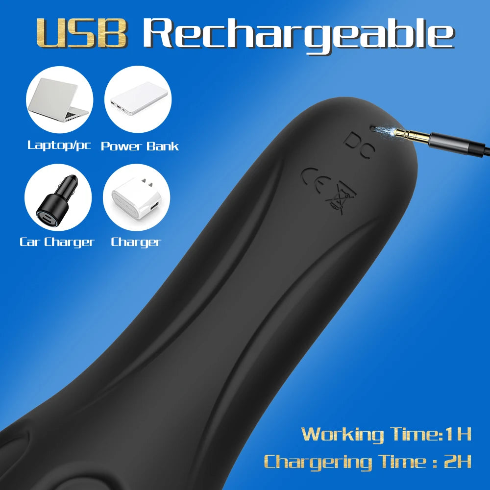 Glans Trainer for Men Powerful Vibrating Penis G Spot Masturbator Soft Fingertip Prolong Endurance Massage Vibrator Erotic Toys luvshop24