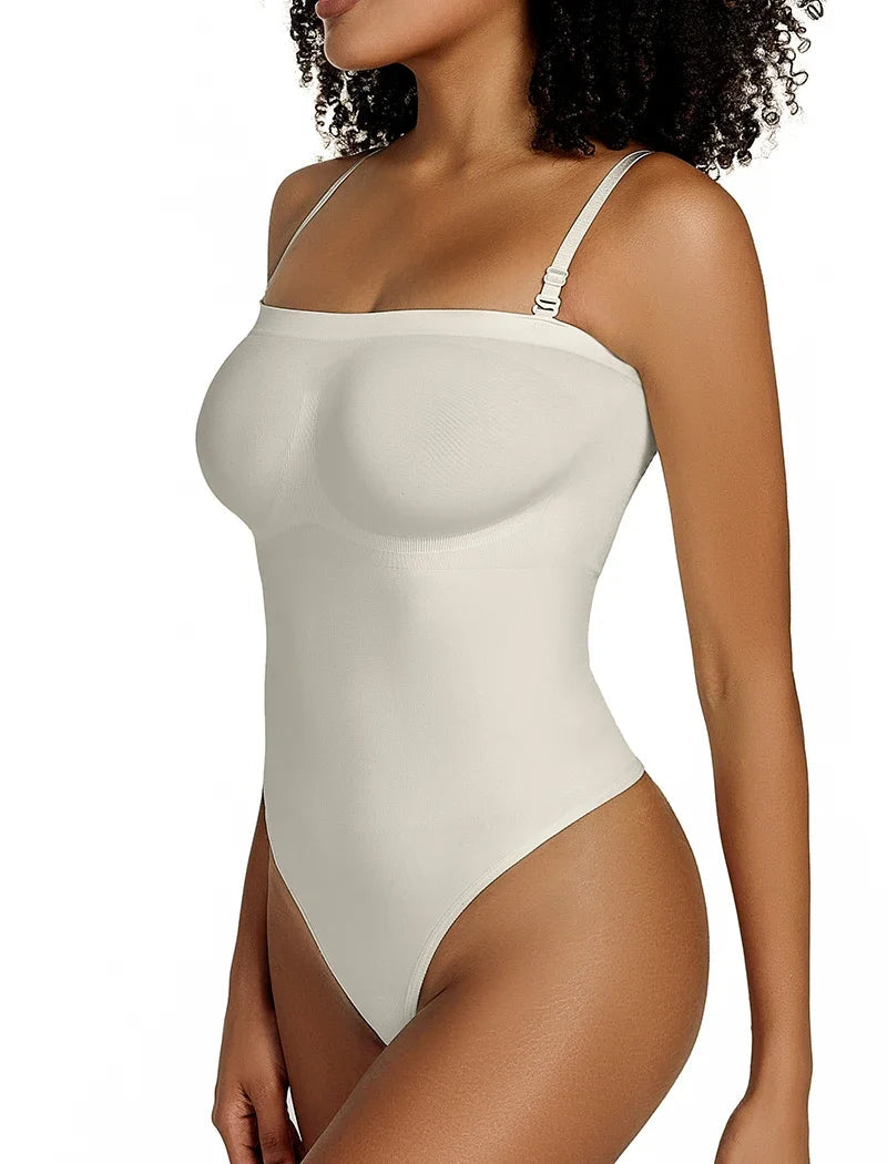 Womens Sexy Bodysuits Tummy Control Thong Shapewear Waist Trainer Corset Adjustable Strap Fajas Soft Sleeveless Lingerie Push Up luvshop24