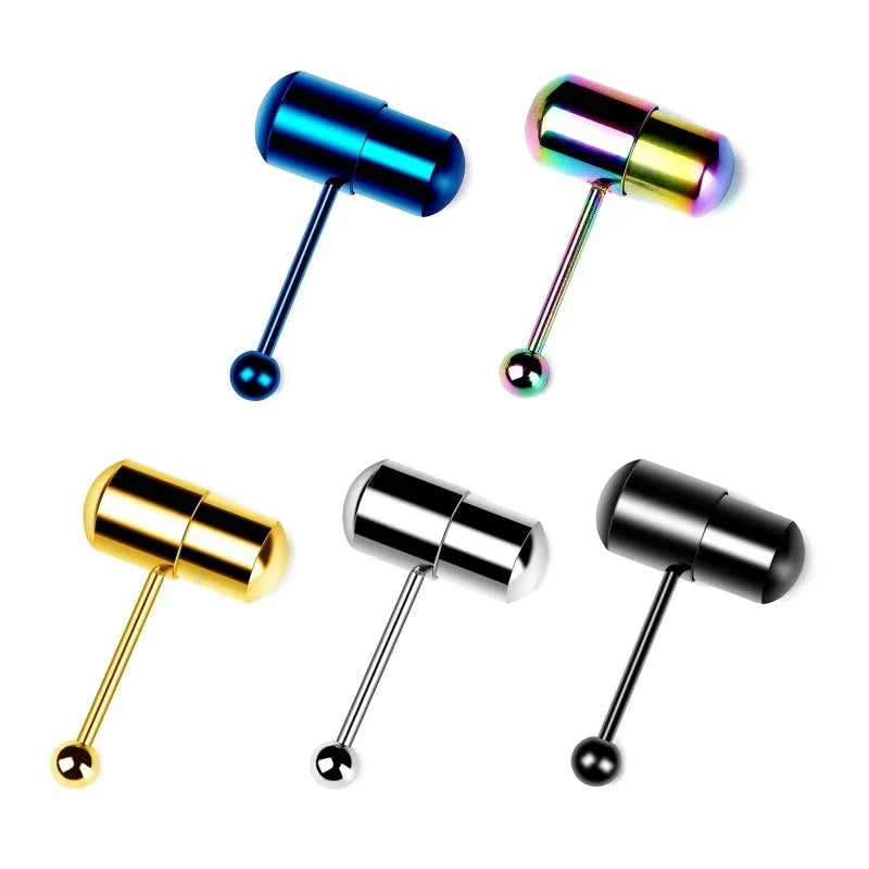 Stainless Steel Vibrating Tongue Ring Barbell Tongue Piercing Jewelry Tongue Body Piercing Barbell Tongue Rings Wholesale luvshop24