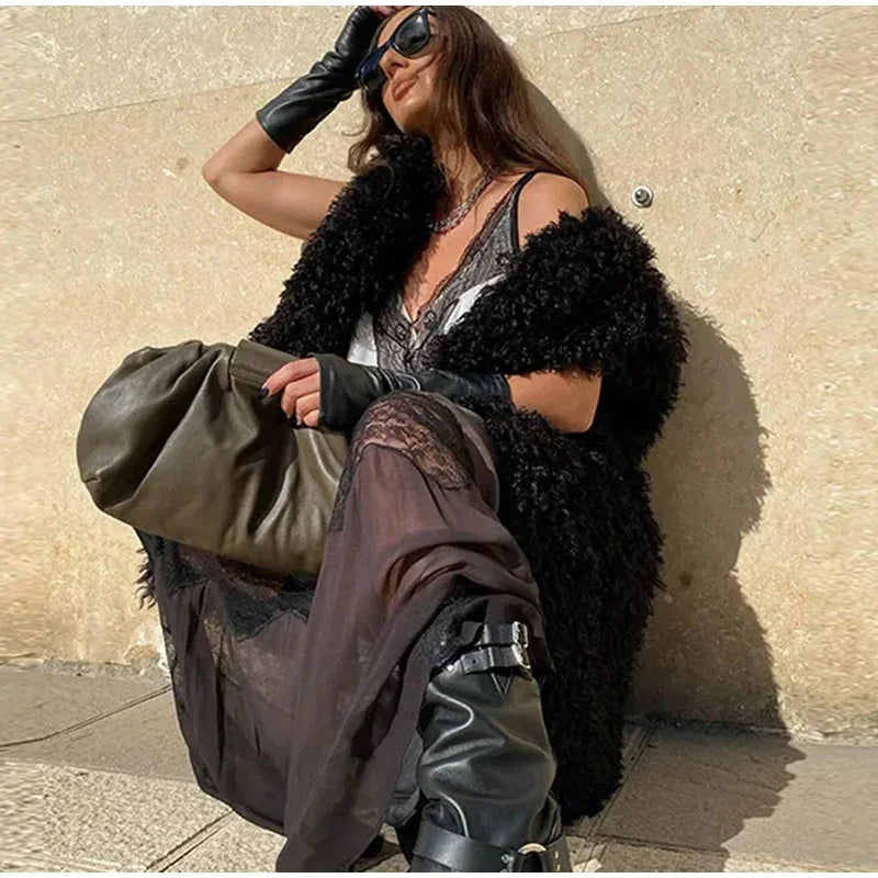 Lace Sling Long Dresses Women Sexy Sleeveless Split See Through Female Mesh Sheer Dress 2025 Summer New Lady Fashion Beach Robes luvshop24