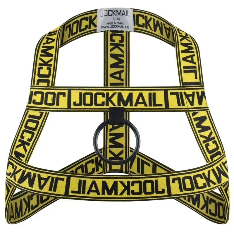 Jockmail Leather Sex Underwear Adults Erotic Lingerie Elastic Suit Sissy Bra Bondage Harness Tank Top Men for Sexy Gay Boys luvshop24