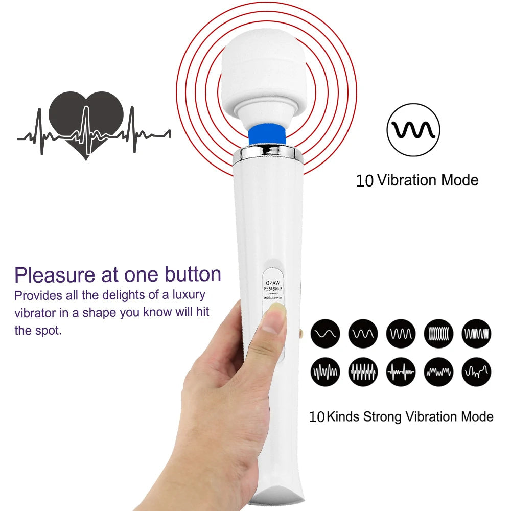 Electric Body Massager10 Speed Vibrations Powerful Deep Tissue Massage Back/Neck/Leg Recovery Muscle Pain Relief Soreness luvshop24