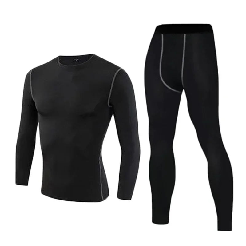 1pcs Men Long-sleeved Thermal Underwear Male Tight Fitting Fast Dry Elastic Fitness Suit Set Man Autumn Winter Sprots Wear luvshop24