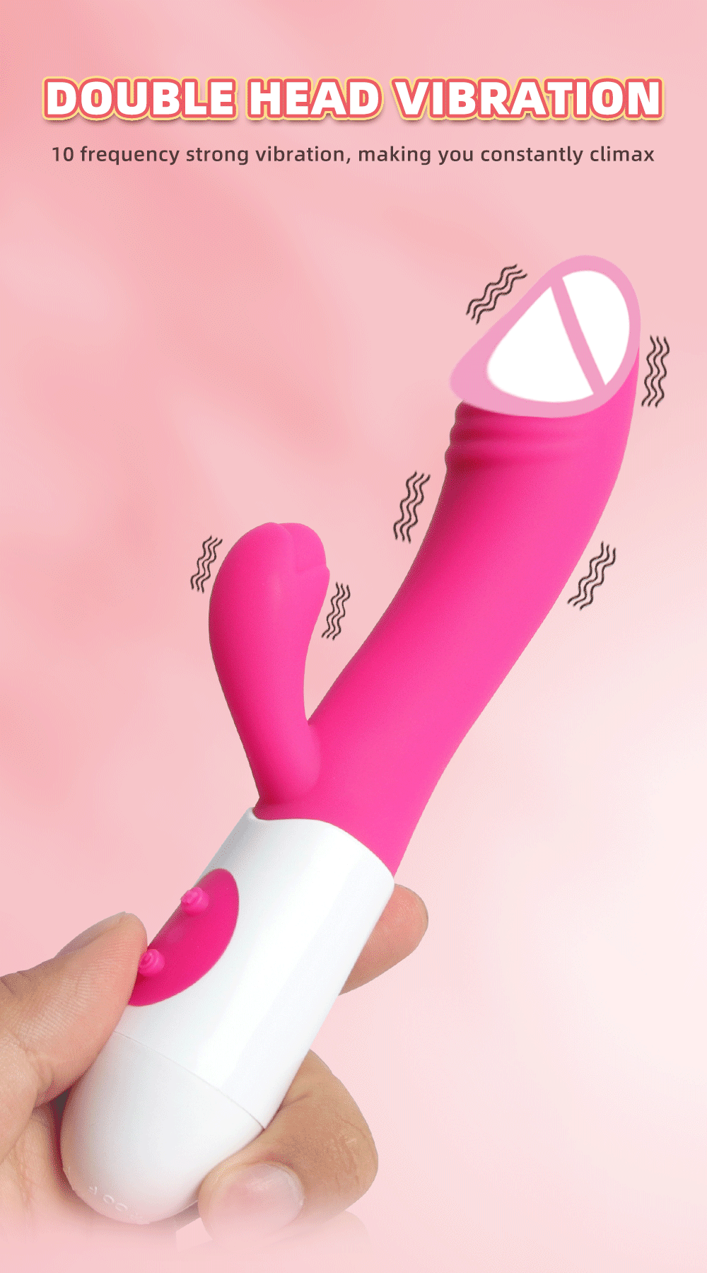 Powerful Rabbit Vibrator Dildo Dual Vibration G Spot Clitoris Stimulation Masturbators Vaginal Massager Adult For Women Sex Toys luvshop24