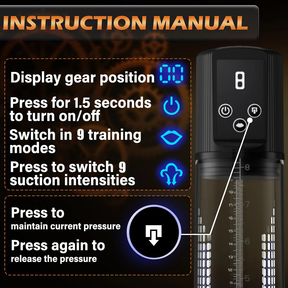 Electric penis pump expanding simulation vacuum pump expanding extension pump male masturbator penis bigger coach adult sex toys luvshop24