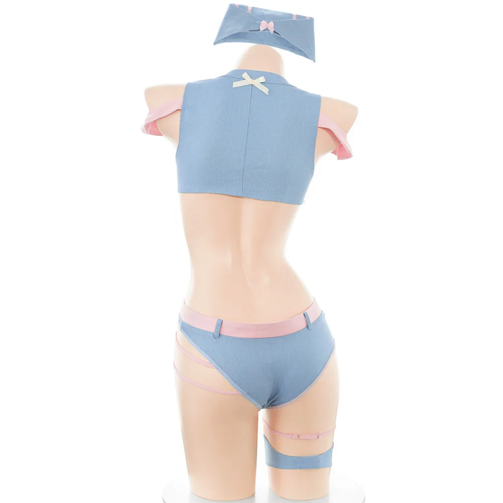 XXOO Erotic Sexy Anime Girl Sweet Nurse Uniform Women Buckle Combat Outfits Cosplay Costume luvshop24