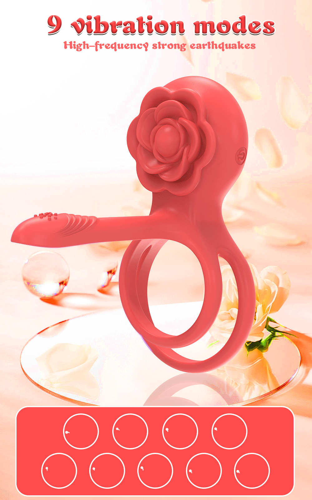 Cock Ring Vibrating Penis Ring Man Couple Lasting Ejaculation Delay Vibrator Prostate Semen Lock Ring Sexy Adult Erotic Toys luvshop24