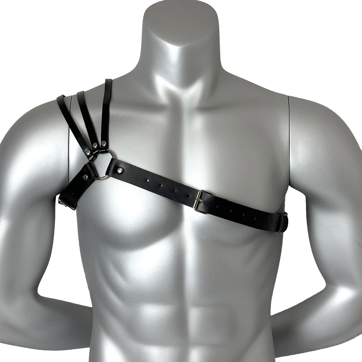 Sexy Male PU Leather Chest Harness Bondage Strap Adjustable Shoulder Belt Lingerie Fetish Gay Clothing Accessories for Men luvshop24