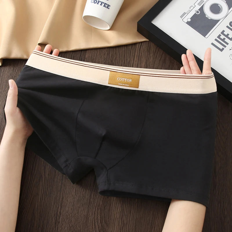3pcs Men Underwear Cotton BoxerShorts Hombre Panties Man Breathable Underpants Sexy Sports Comfort Male Boxers Size L-4XL luvshop24