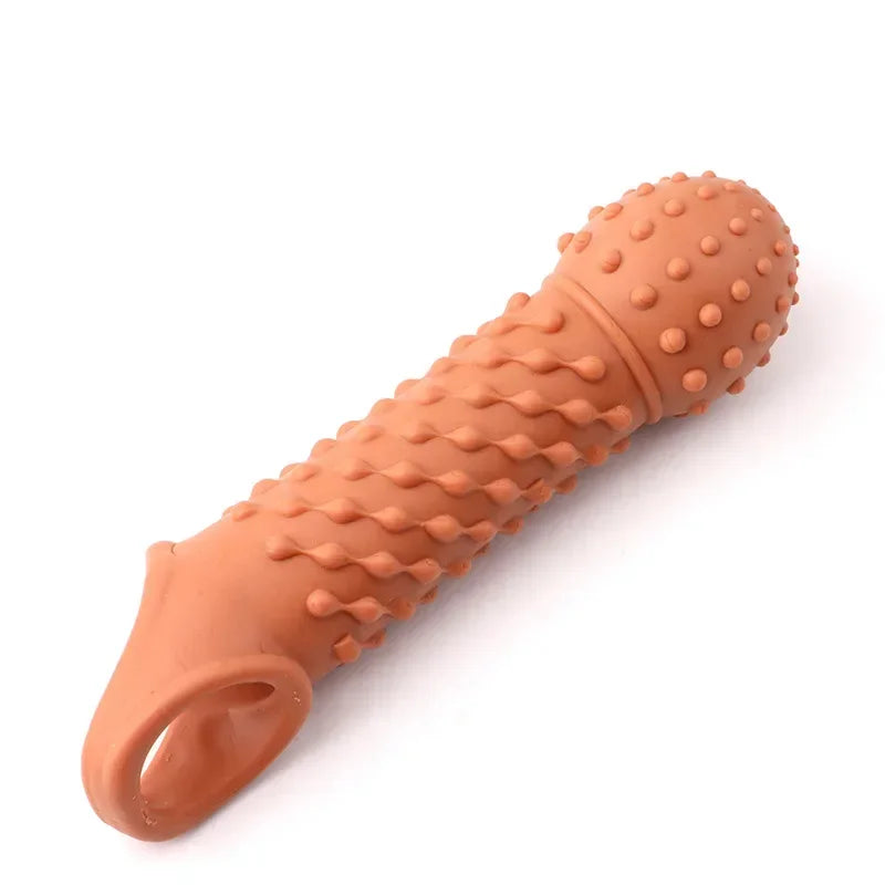 Reusable Condom for Sexual Pleasure Hard Rough Big Condom Penis Sleeve Extender for Men Delay Ejaculation luvshop24