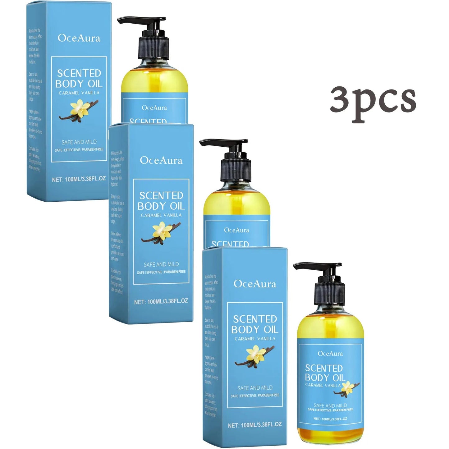 Vanilla Body Massage Oil Improve Moisturizing Relieve Stress Strengthen Nourishing Muscle Relaxing Body SPA Plant Essential Oils luvshop24