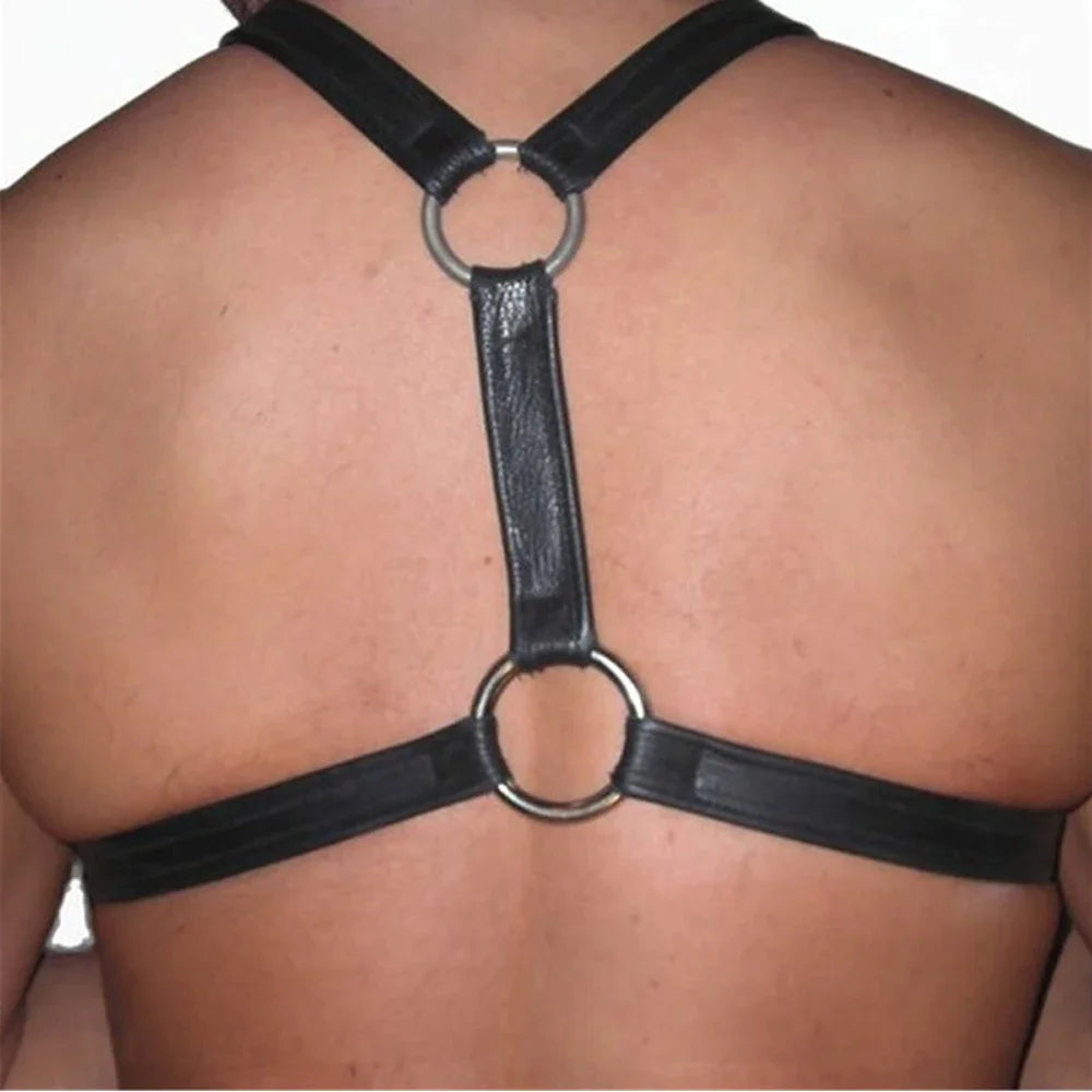Men's Sexual Body Chest Harness Belt Lingerie Sexy Faux Leather Harness Bondage Strap Gay Male Fetish Punk Rave Costumes for Sex luvshop24