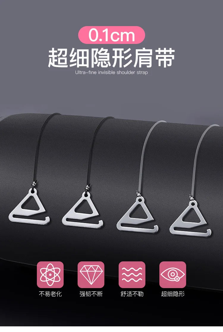 1 Pair Summer Transparent Bra with Silicone Bra Accessories Bra Straps Ladies Adjustable Transparent Hook Invisible Straps luvshop24