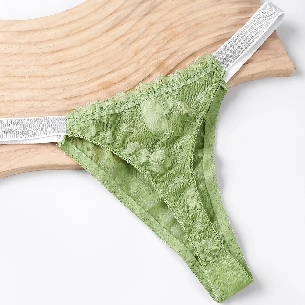 Womens Sexy Lingerie Lace Thongs Breathable Comfortable Stretch Elegant Plus Size Underwear Panties Briefs luvshop24