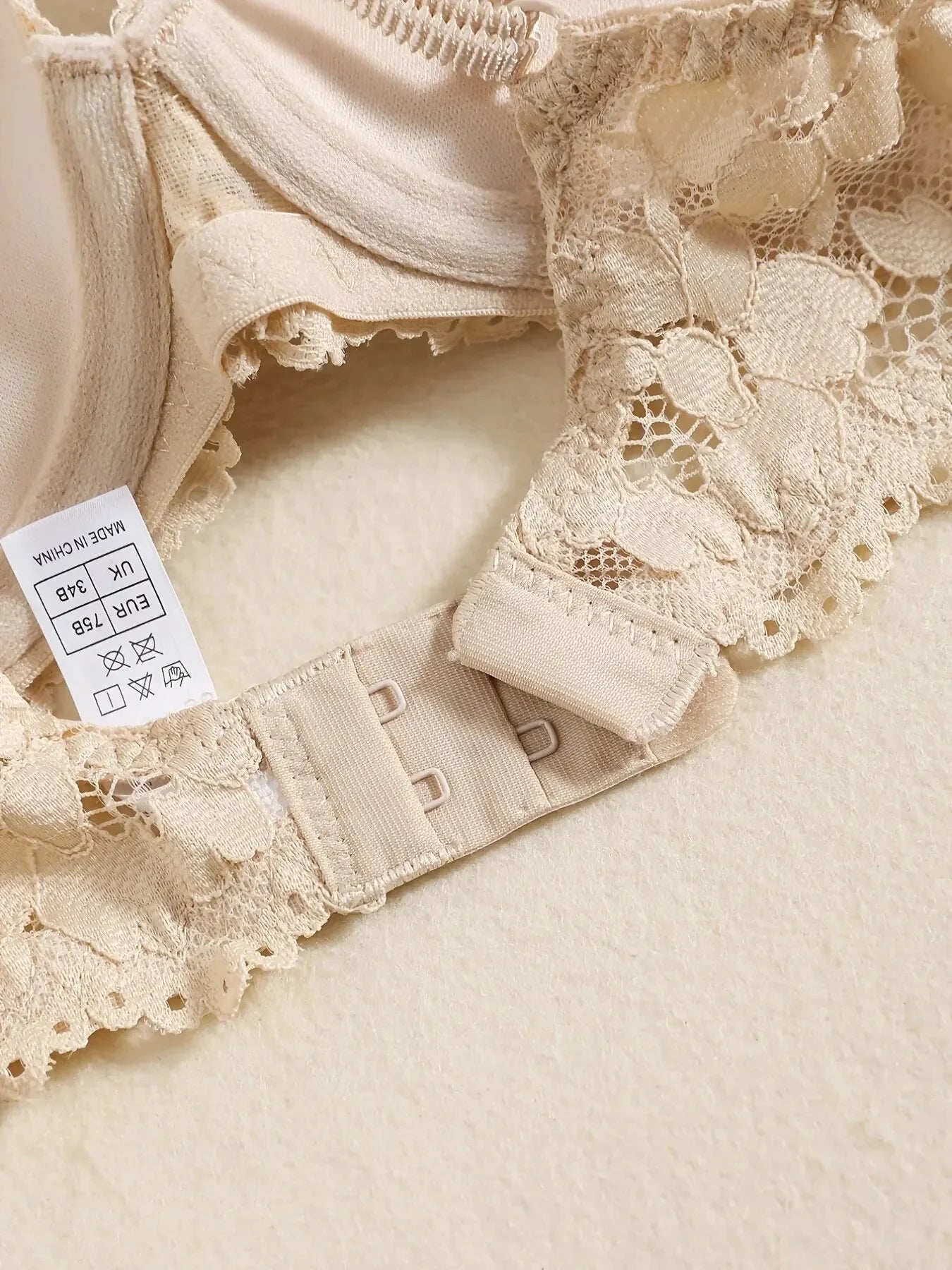 1 Set Elegant Erotic Lace Embroidery Breathable Fabric Lingeries : Push-Up Bra, Low Waist Sheer Panty - Ultimate Valentine's Day luvshop24