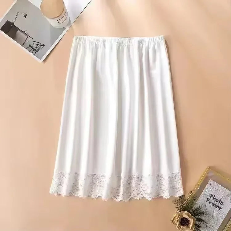 3 Lengths Basic Underskirt Modal Female Half Length Skirt Lace Slip Innerwear Short Skirt Women Half Slip Dress Petticoat luvshop24