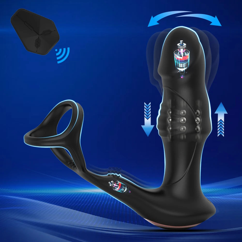 Male Masturbator Penisring Cockring Dick Sleeve Male Prostate Massage Vibrator Dildo Dick Vibrator Male Anal Vibrator luvshop24