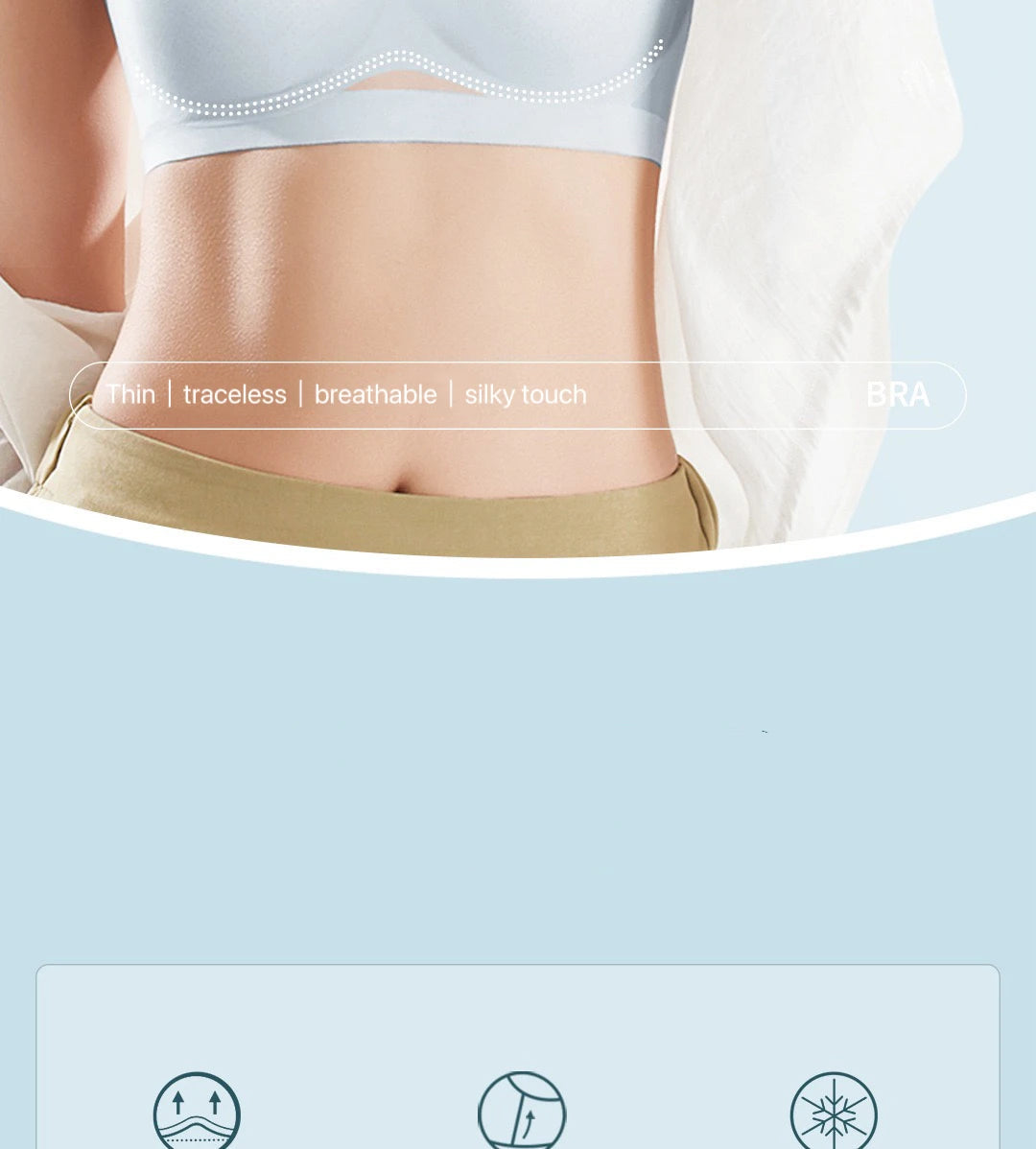 1pcs Summer Women Ultrathin Sport Bra Ms.Basic Thin Vest With Padded Female Brassier Ladys Ice Silk Seamless Comfort breath Bras luvshop24