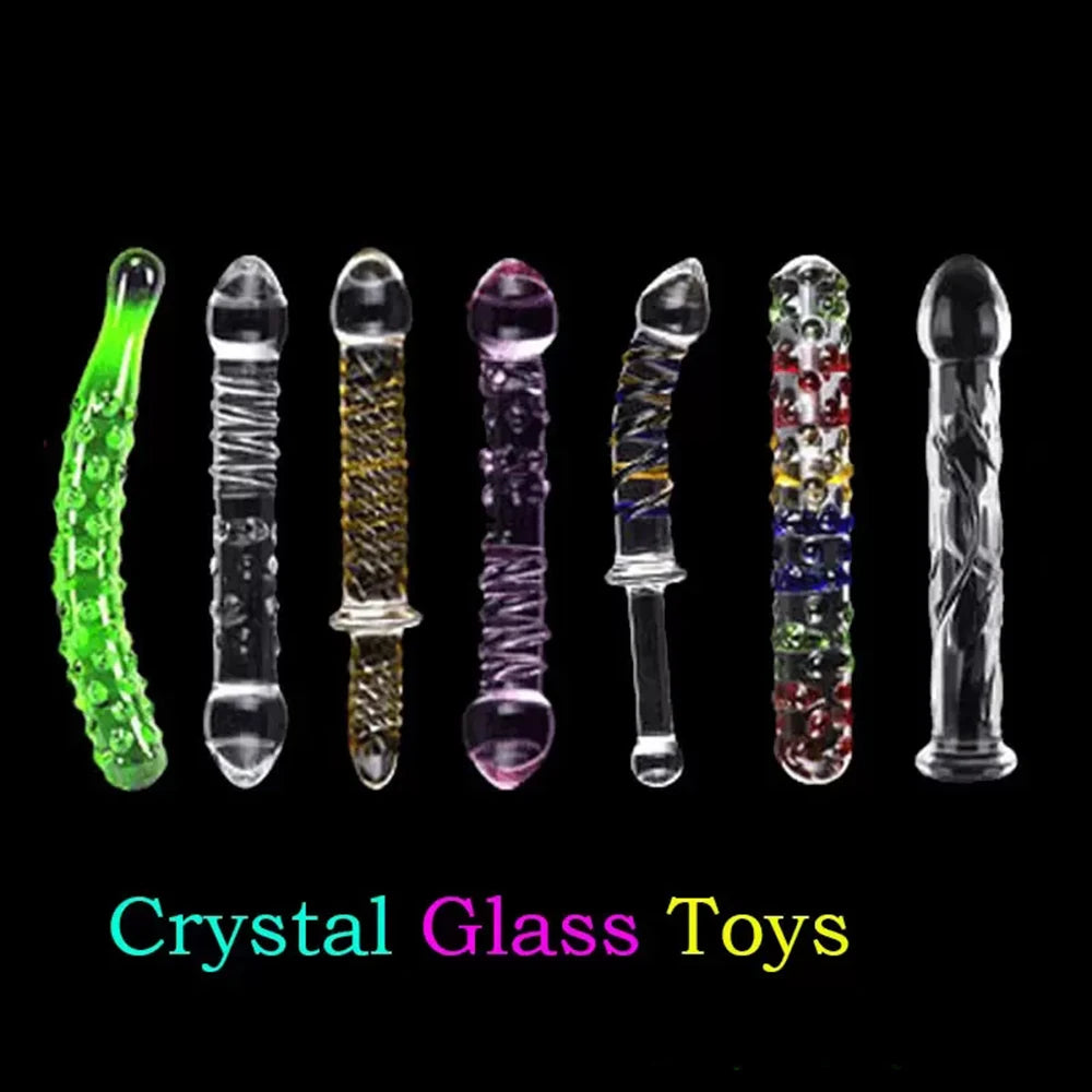 Pyrex Glass Dildo Fake Penis Crystal Anal Beads Butt Plug Prostate Massager G Spot Female Masturbation Toys luvshop24
