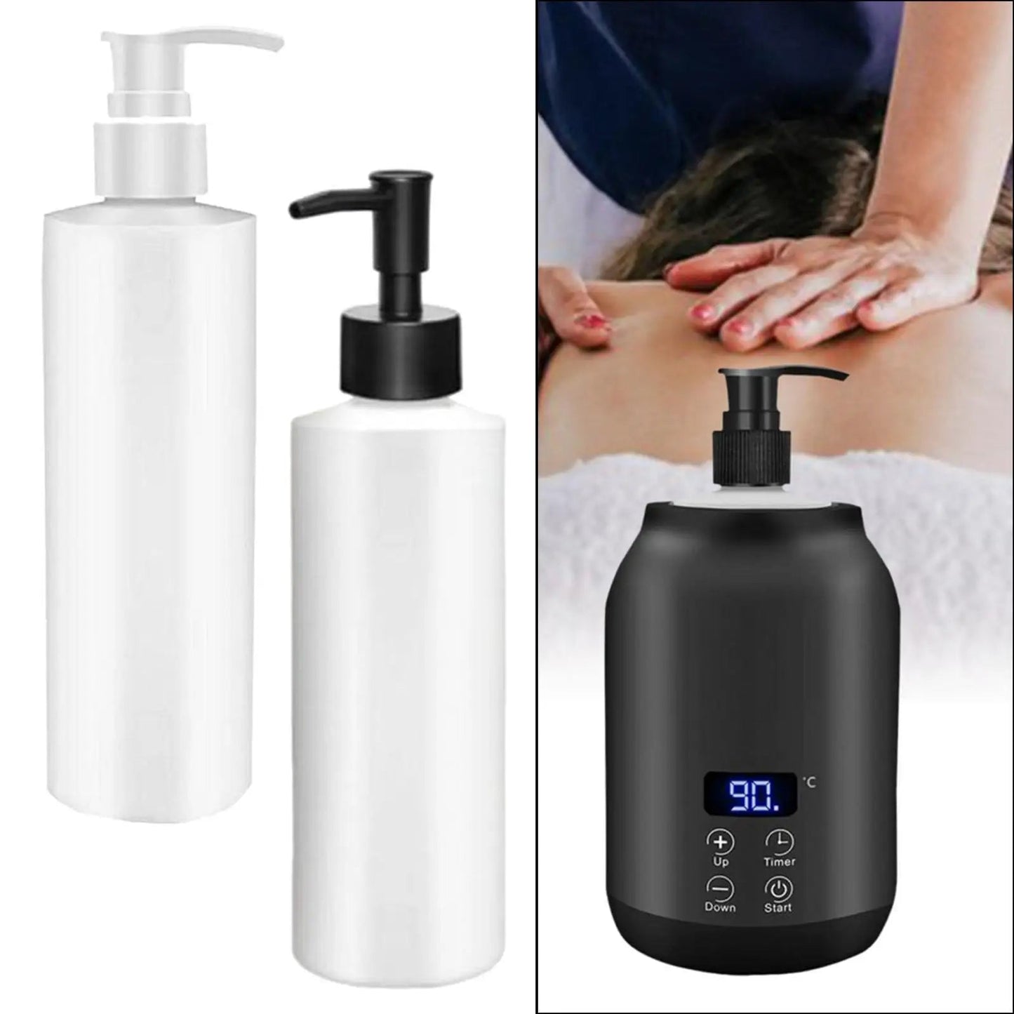 Massage Oil Bottle Multipurpose for Salon SPA for Cream Lotion Massage Tools Professional Portable Oil Bottle Warmer Accessory luvshop24