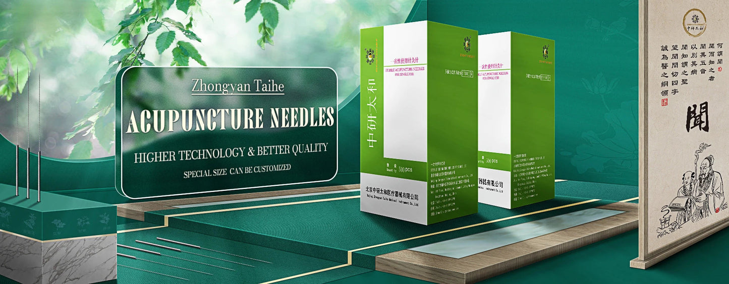 ZHONGYAN TAIHE 500/BOX Acupuncture Needles Sharp Disposable Sterile Beauty Massage Needle Acupuncture with Tube 5 Years Validity luvshop24