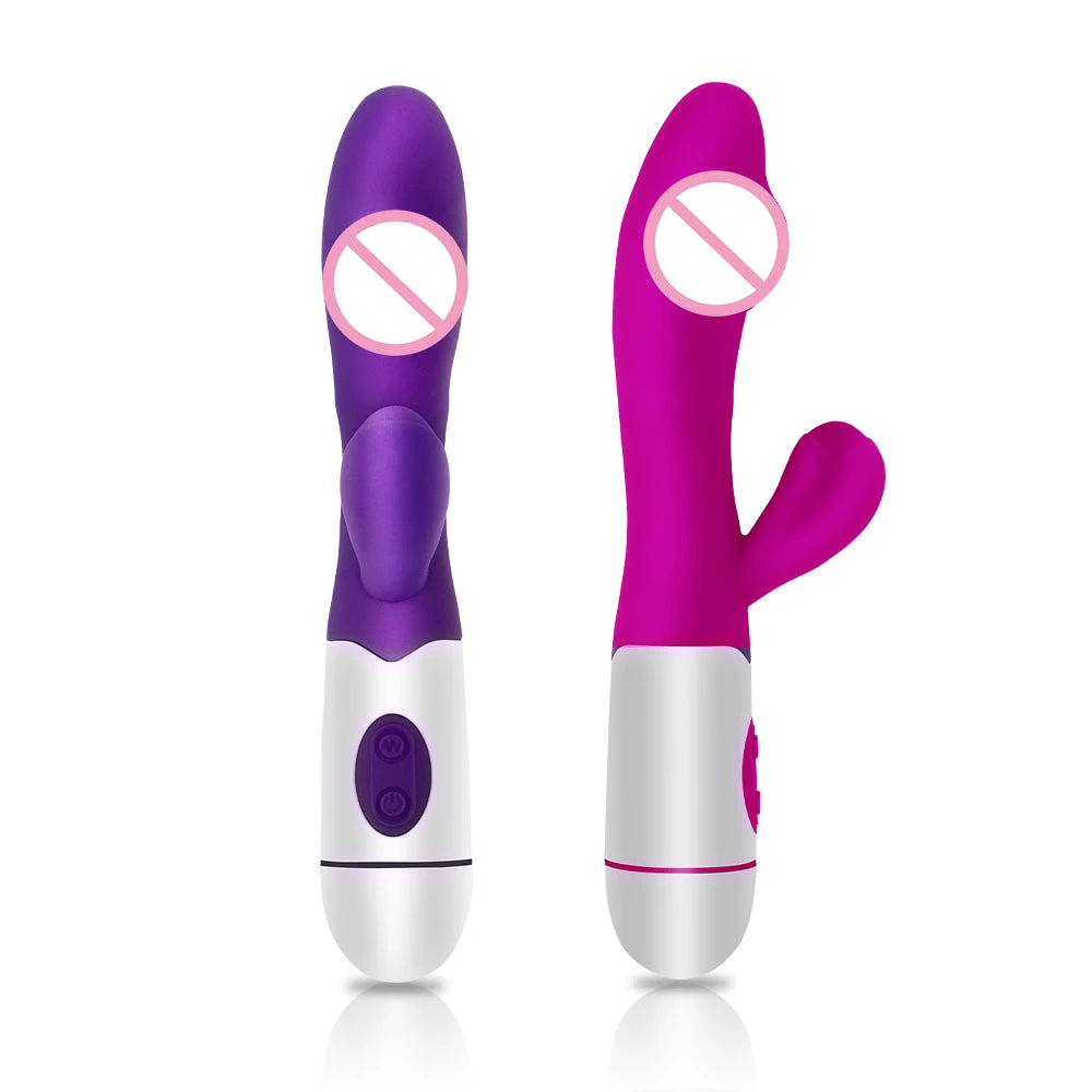 Rechargeable Dildo Rabbit Vibrator Dual Vibration G Spot Vagina Massager AV Stick Clitoris Sex Toys for Women Female Masturbator luvshop24