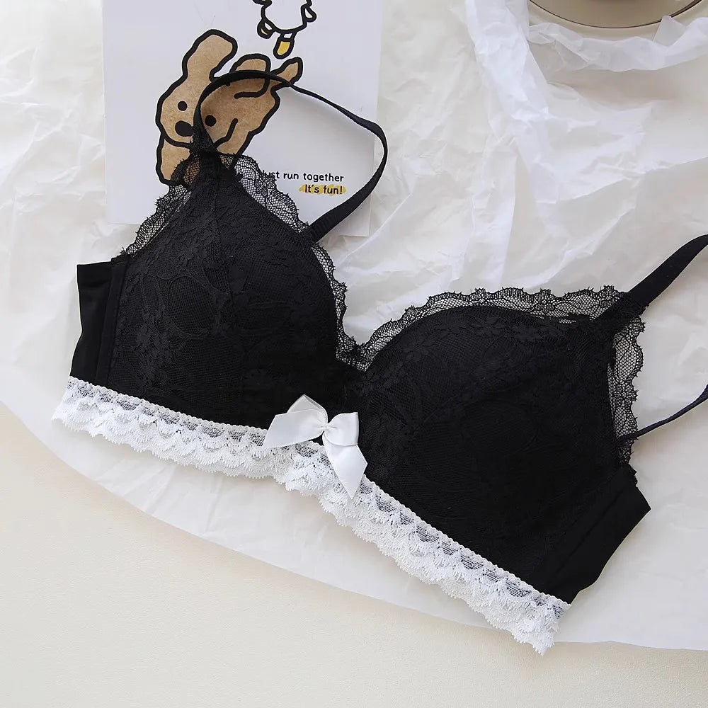 Lace Underwear Set of Female Small Breasts Gathered to Show Large on the Top Anti-Sagging Breasts Collect Vice Girls Student Bra luvshop24
