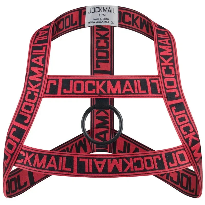 Jockmail Leather Sex Underwear Adults Erotic Lingerie Elastic Suit Sissy Bra Bondage Harness Tank Top Men for Sexy Gay Boys luvshop24