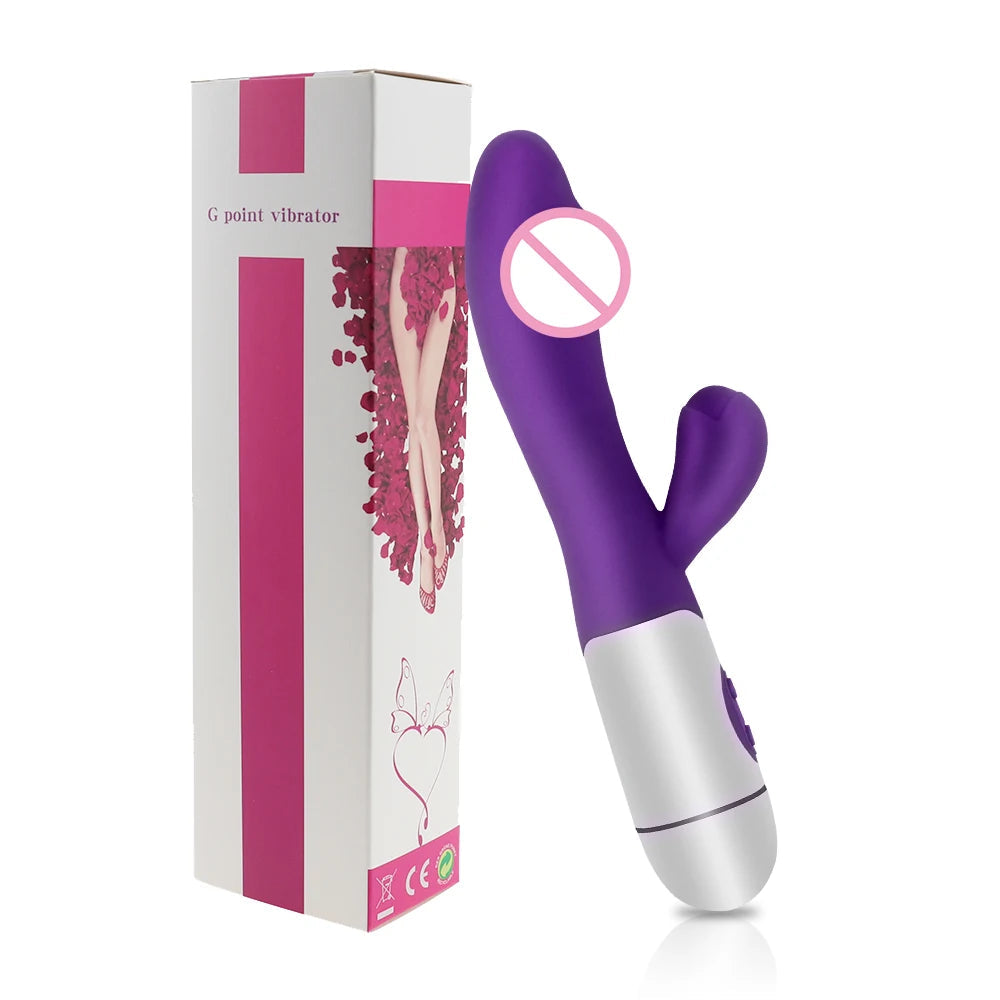 Rechargeable Dildo Rabbit Vibrator Dual Vibration G Spot Vagina Massager AV Stick Clitoris Sex Toys for Women Female Masturbator luvshop24