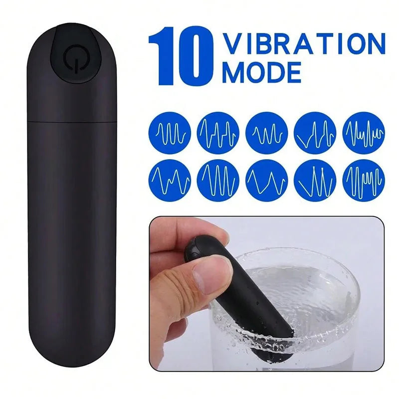 Mini Deep Tissue Massager Wand 10 Modes Portable Reduce Pain Improve Circulation Point Massage Handheld Wand for Shoulder luvshop24