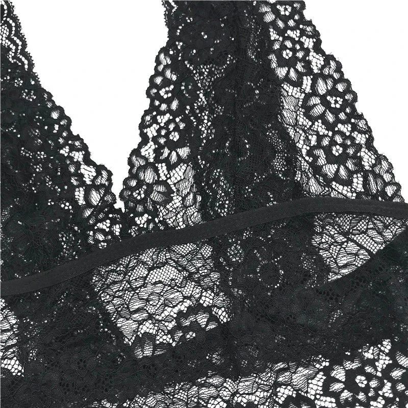 Sheer Lace Bra Tops Women Sexy Lingerie Corset Mesh Lace Bra Ladies Seamless Crop Underwear sexy bras for women langerie sexy luvshop24