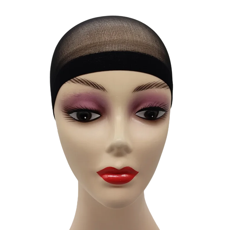2pcs/Bag Top Stocking Wig Cap Hair Net For Weave Hair Wig Nets Black Brown Stretch Mesh Wig Cap For Making Wigs luvshop24