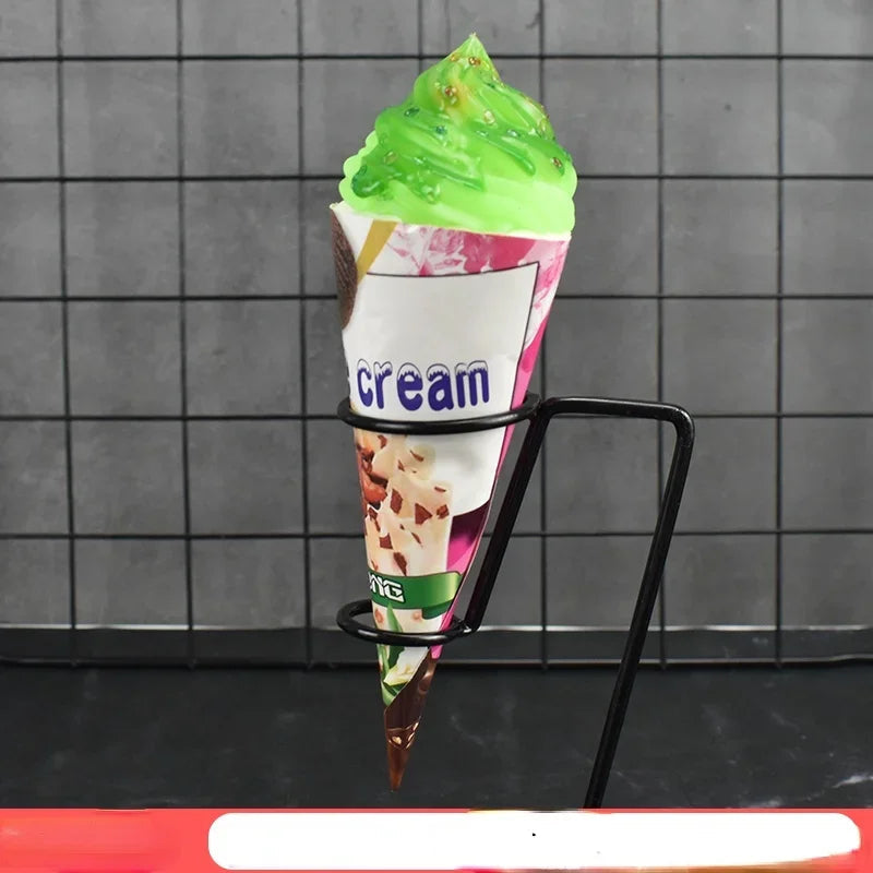 1pc/lot Simulation Ice Cream Cone Dessert Ice Cream Milk Tea Shop Decoration Fake Fruit Ice Cream Props Decoration Model DIY luvshop24