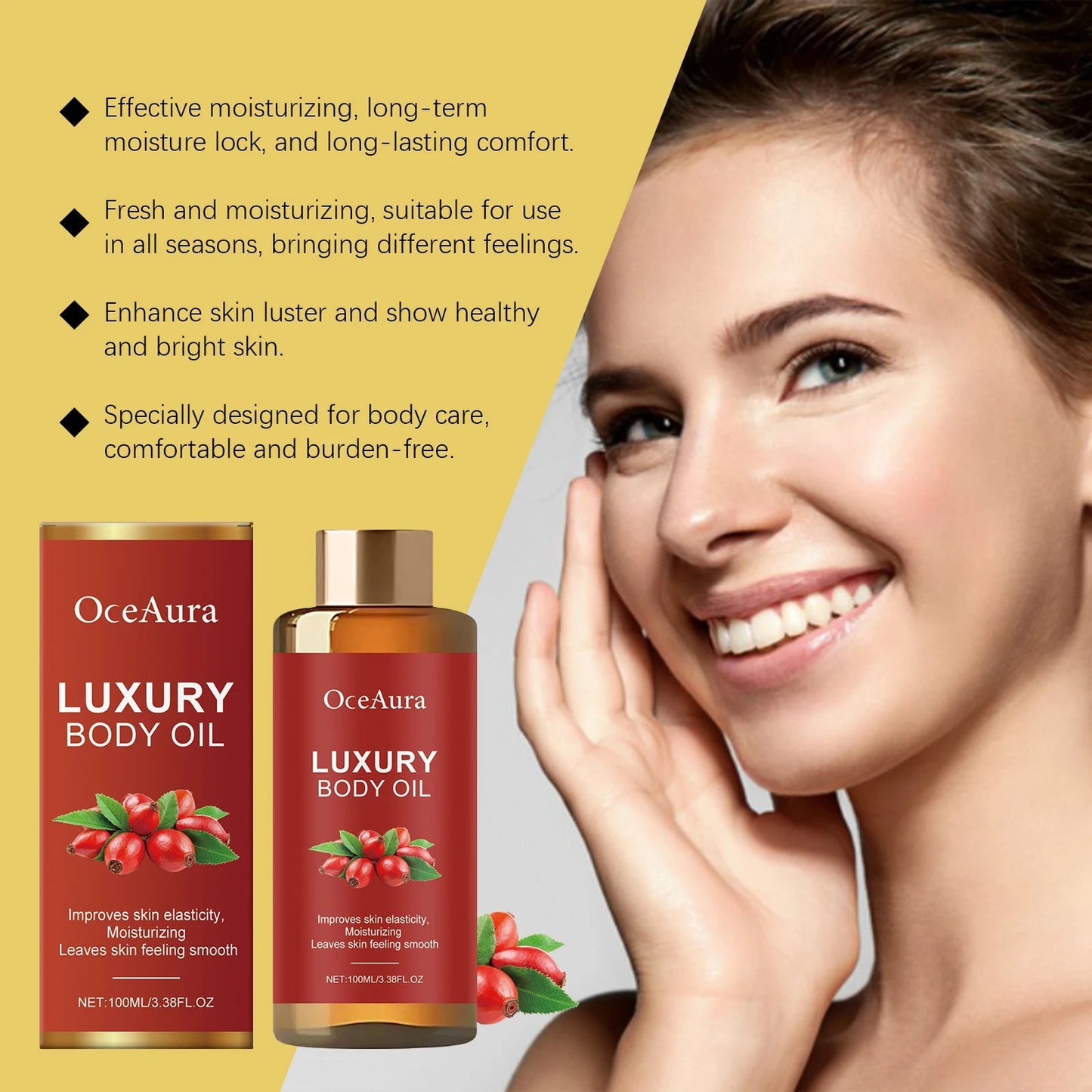 Relaxing Body Massage Oil Long Lasting Moisturizing Dry Skin Care Essence Improve Rough Reduce Pigmentation Skin Brightening Oil luvshop24