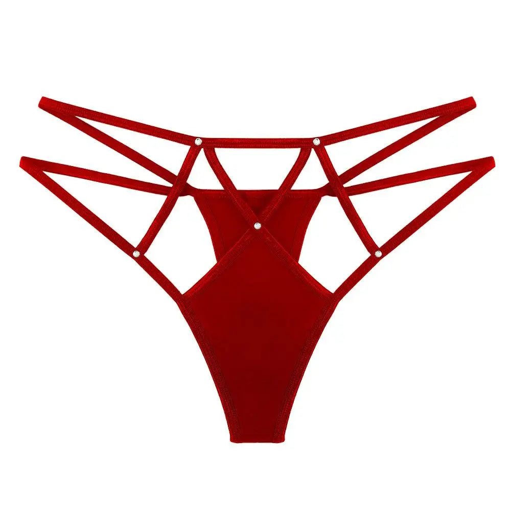 Women Lace Panties Thongs Pearl Pendant Lace Embroidery G-String T-Back Briefs Underwear Adjustable Ladies Panties Sexy Lingerie luvshop24