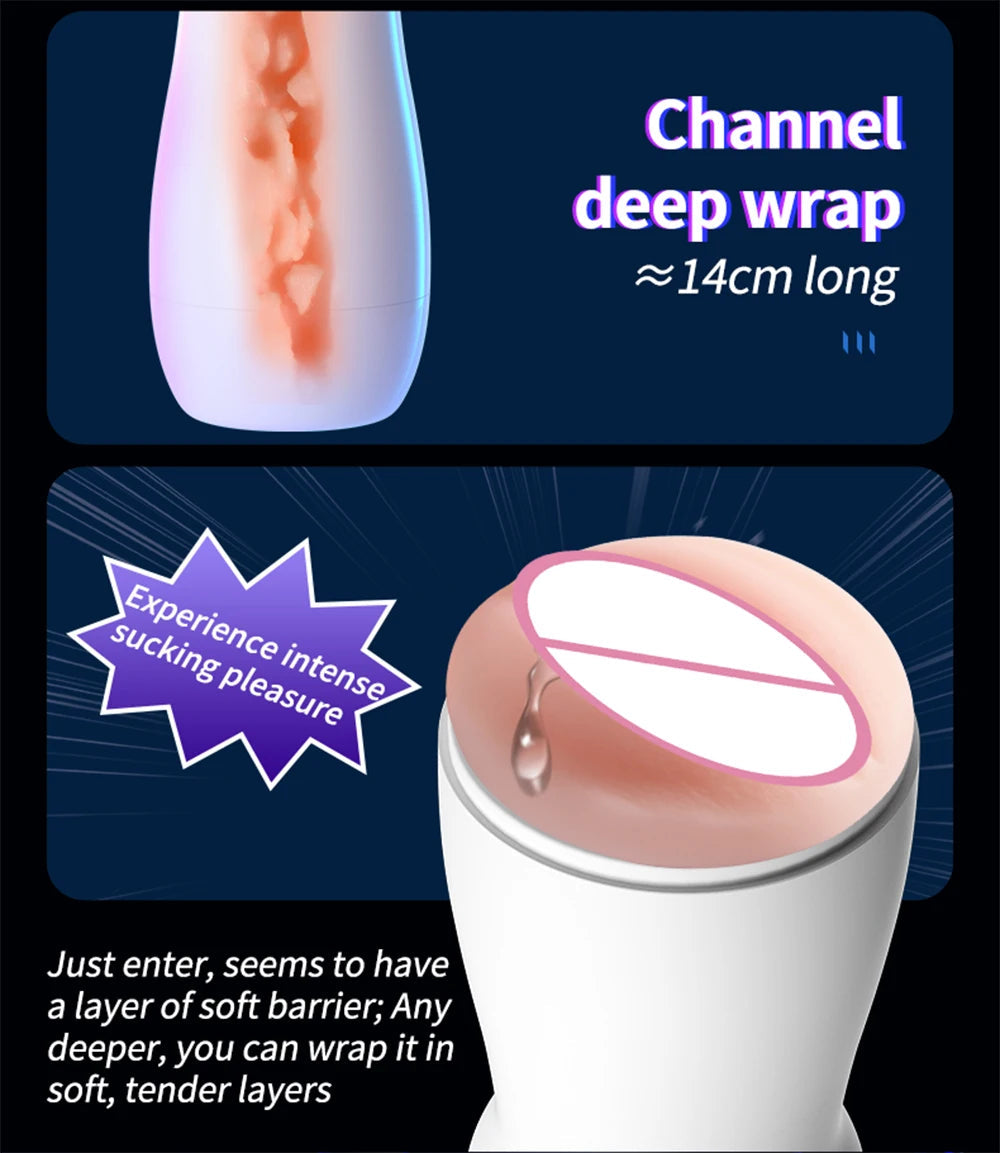 Automatic Male Sucking Mastubator Vibration Blowjob Machine Masturbation Cup Sex Toys Adult Goods for Men Masturbate Supplies luvshop24