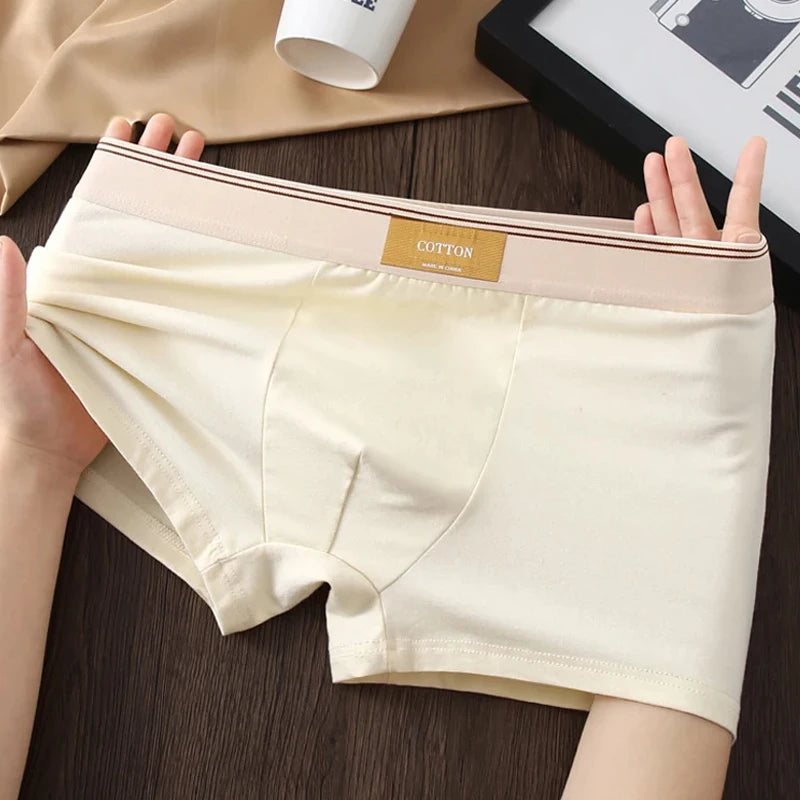 3pcs Men Underwear Cotton BoxerShorts Hombre Panties Man Breathable Underpants Sexy Sports Comfort Male Boxers Size L-4XL luvshop24