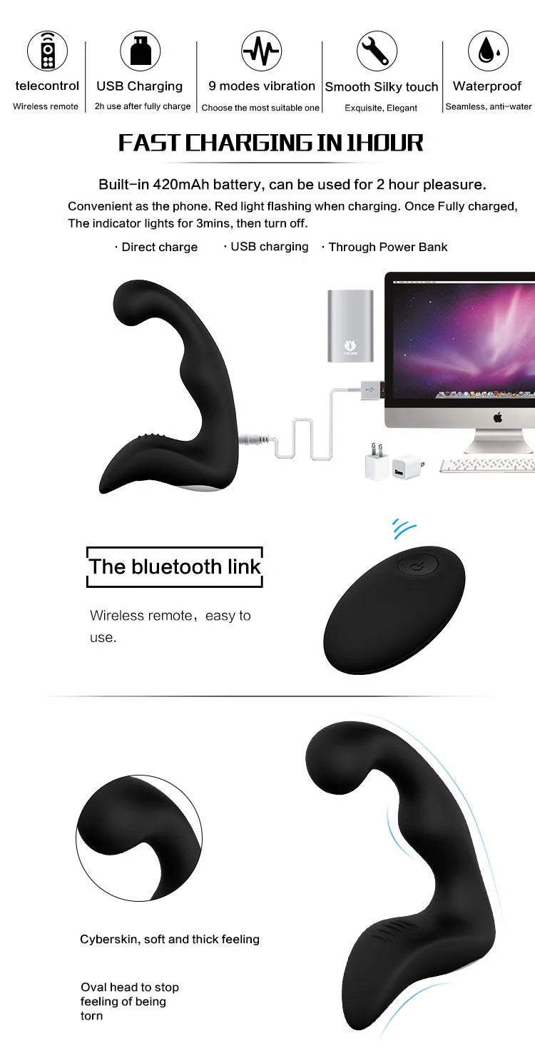 Anal Vibrator Sex Toys For Men/Women Anal Plugs Dildo Vagina Pussy Remote Control Prostate Massager Adult Sex Toys For Men luvshop24