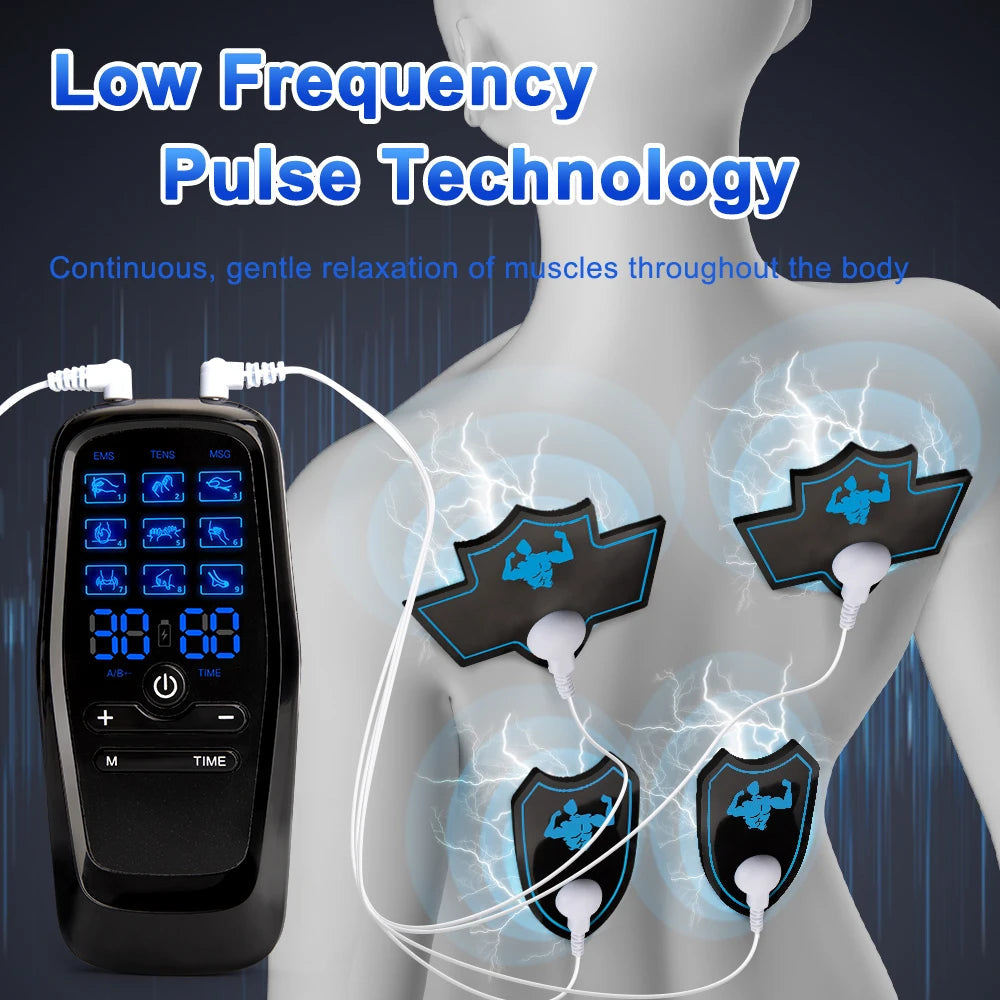 Physiotherapy Tens Muscle Stimulator Electric Ems Acupuncture Body Massage Digital Therapy Slimming Machine Electro Stimulator luvshop24