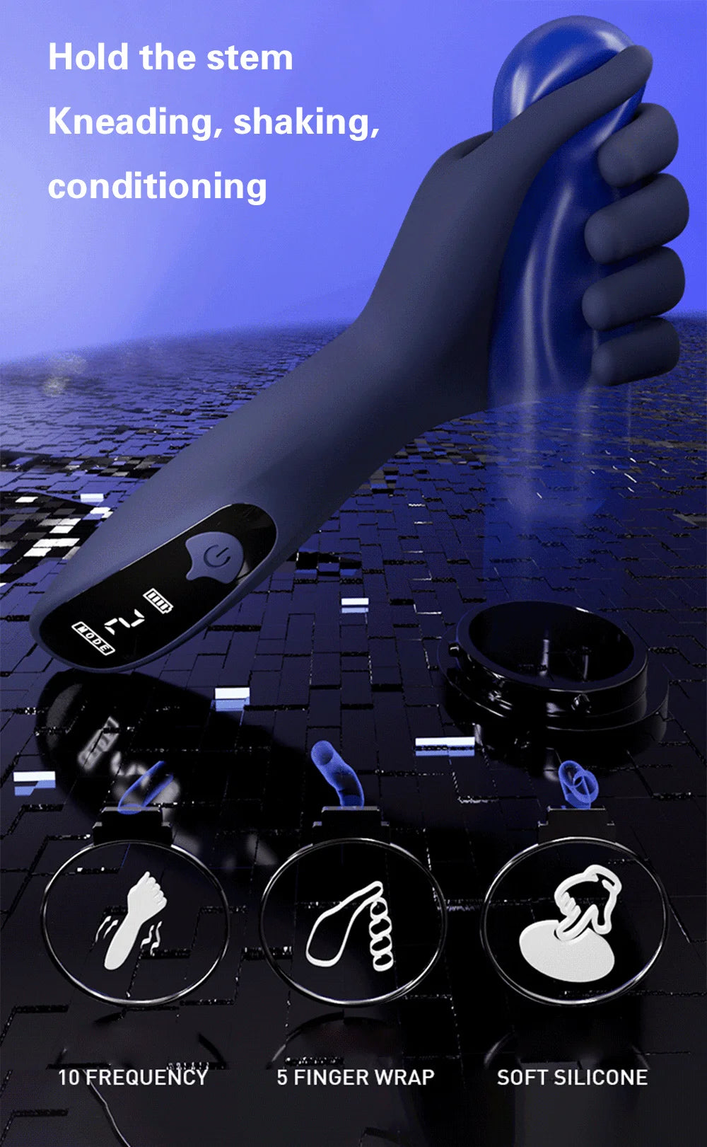 Glans Trainer for Men Powerful Vibrating Penis G Spot Masturbator Soft Fingertip Prolong Endurance Massage Vibrator Erotic Toys luvshop24