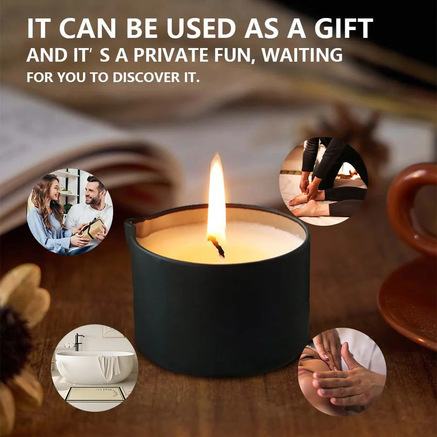 Massage essential oil candle, Soothing and Relaxing Muscles Massage Oil for Massage Ideal Body Oil for Skin Moisturizing luvshop24