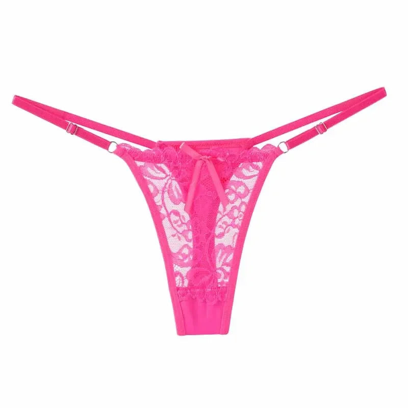 Lace Underwear for Women Low Rise Adjustable Waist Thongs Sexy Perspective G-String Female Breathable Lingerie luvshop24