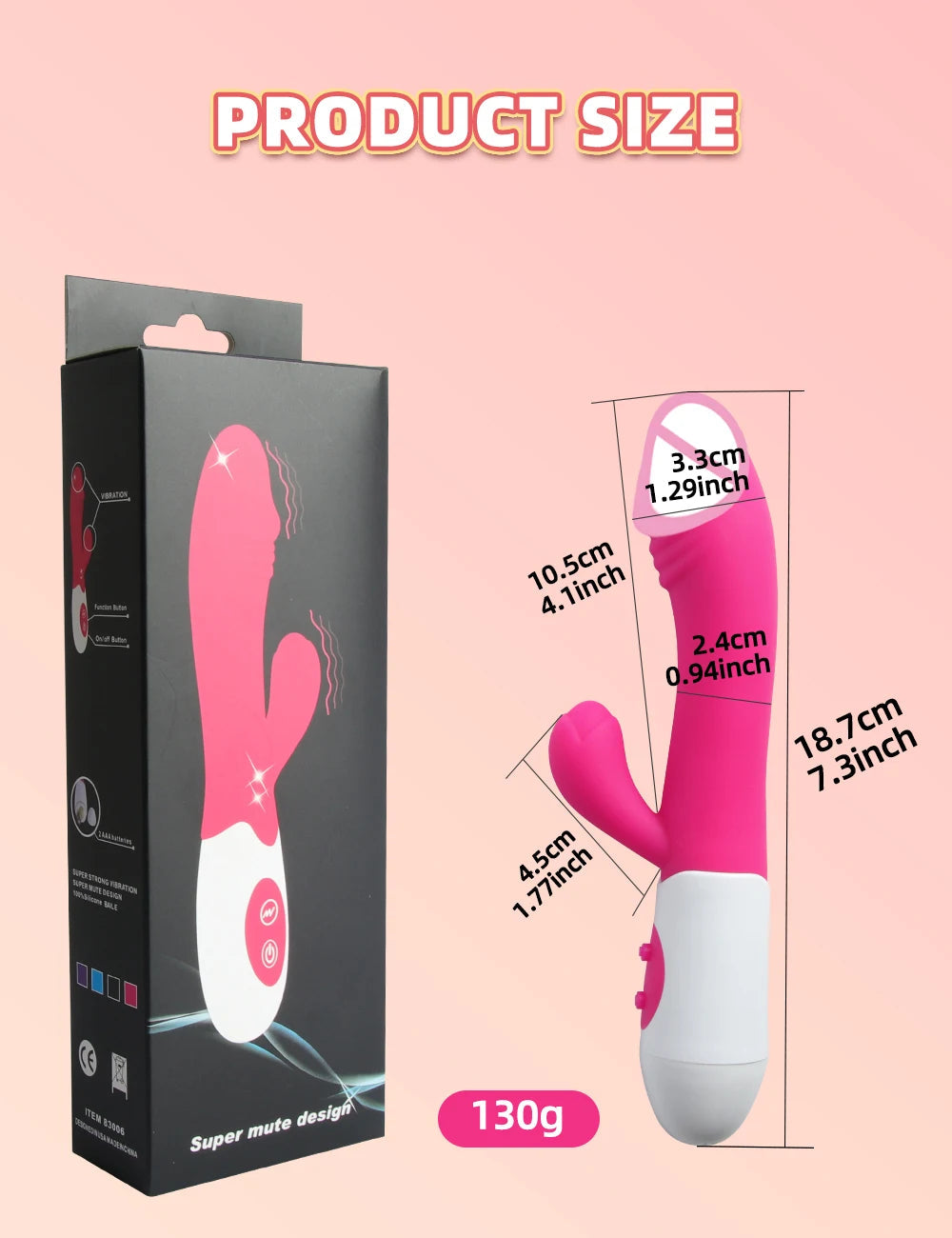 Powerful Rabbit Vibrator Dildo Dual Vibration G Spot Clitoris Stimulation Masturbators Vaginal Massager Adult For Women Sex Toys luvshop24